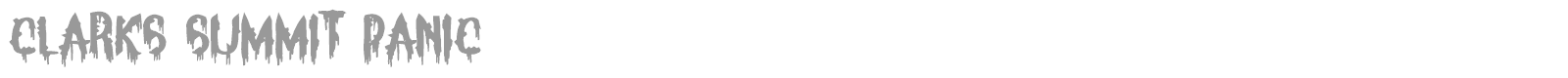 Clarks Summit Panic font preview